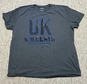 Captivating Kentucky Wildcats Mens Grey Short Sleeve T-Shirt Size 2XL